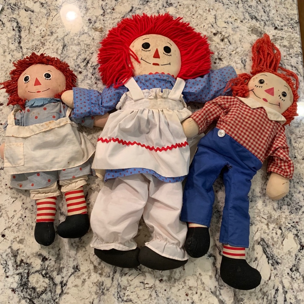 Raggedy Ann and Raggedy Andy VINTAGE dolls